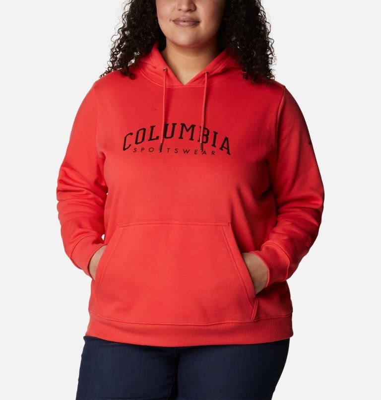 Columbia Logo Hettegensere Dame Rød | Plus Size 75814B